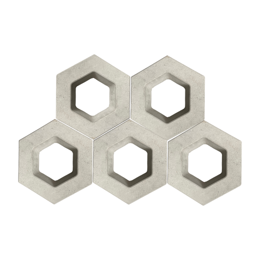 Celosia Blanca Hexagonal 25x25x10