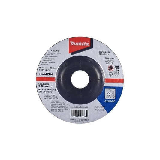 Makita DISCO PARA DESBASTE 4 1/2 X 1/4 X 7/8 MAKITA