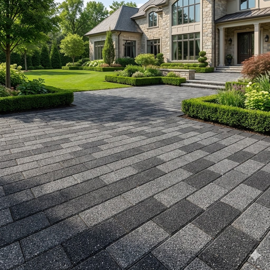 Adoquin Rectangular Negro 10x40x8