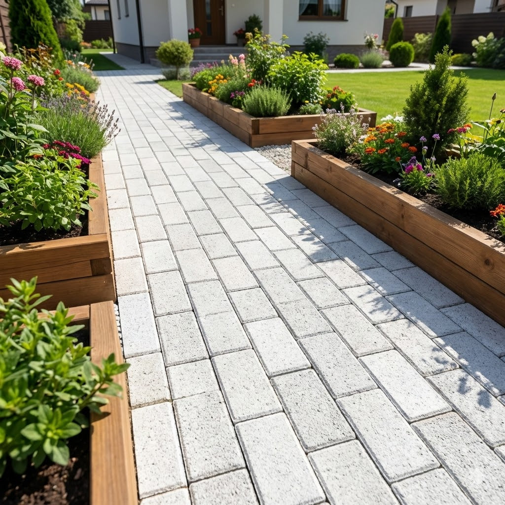 Adoquin Rectangular Gris 10x40x8