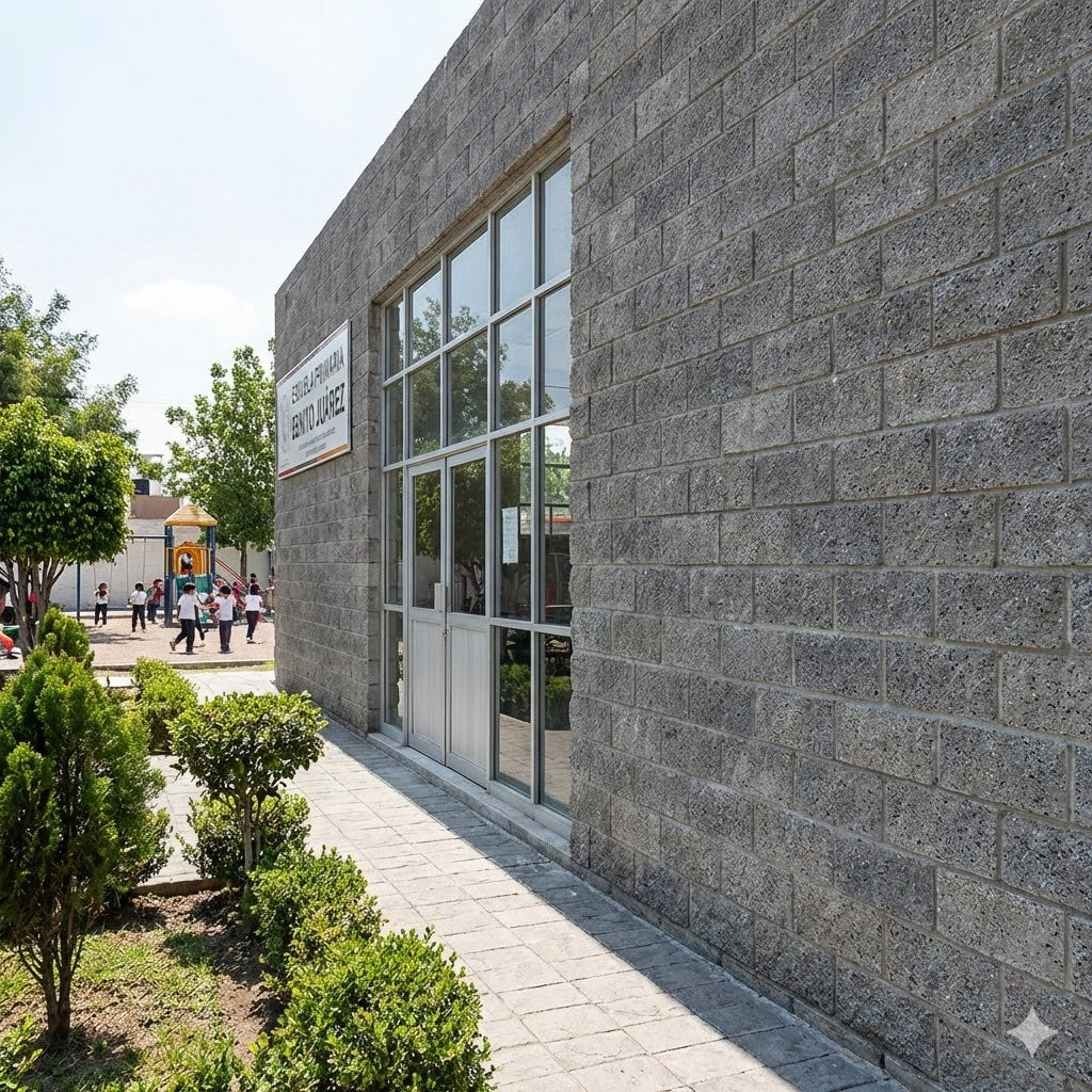 Block Cara de Piedra Gris 15x20x40